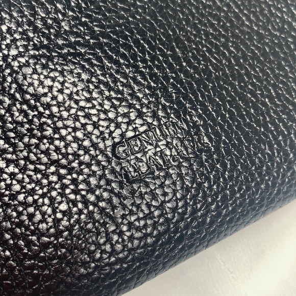 Gianni Bernini Leather Wristlet Wallet - Black/Silver, 7.5”x4” - Picture 4 of 11